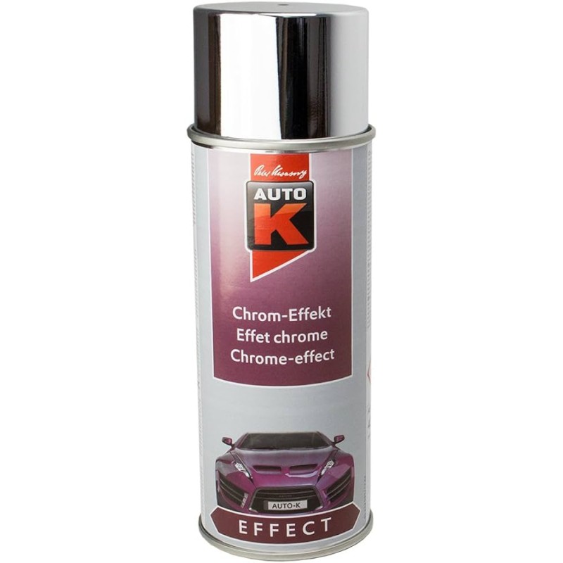 Aérosol peinture AUTO-K Effet Chrome 400ml réf 233031