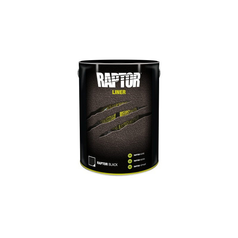 Revêtement de protection Raptor Noir en bidon de 5L (RLB/5) - U-Pol