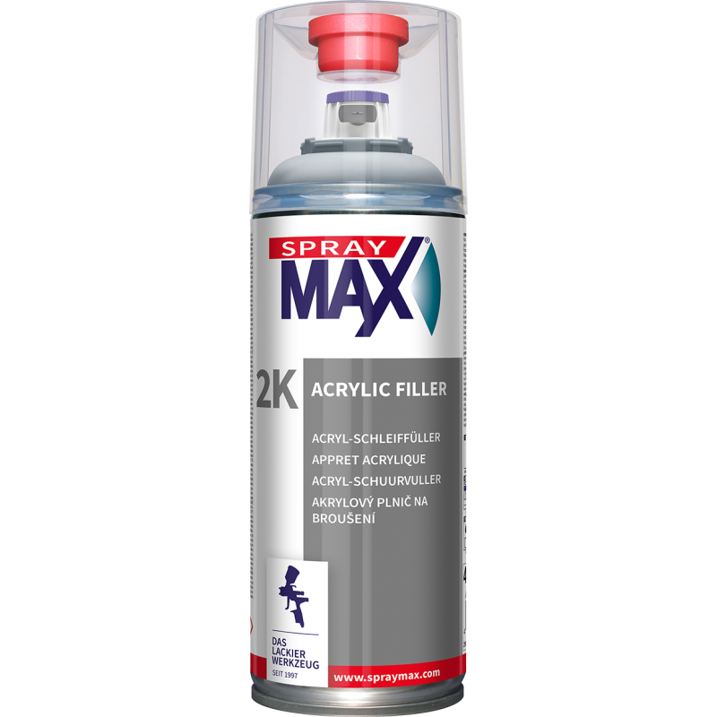 Apprêt Acrylique 2K Gris – SprayMax – aérosol 400 ml (réf. 680036)