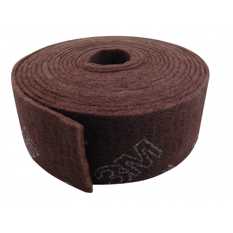 3M 07612 - Rouleau Scotch-Brite rouge très fin, 10 m