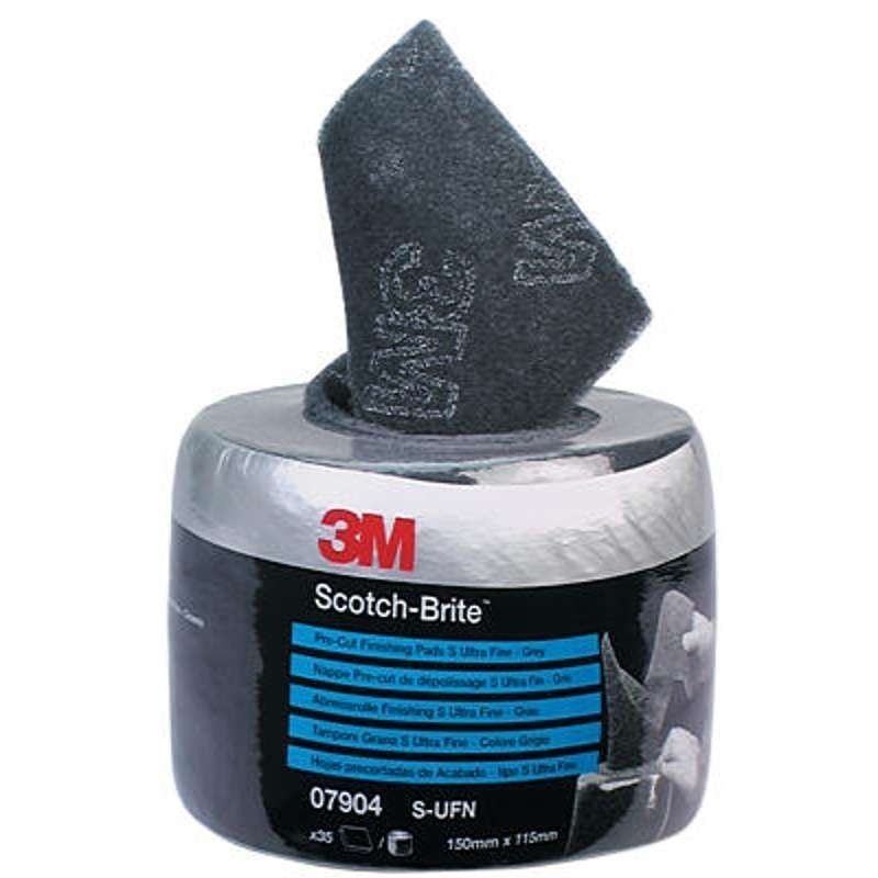 3M 07904 - Rouleau Scotch-Brite gris prédécoupé, grain fin