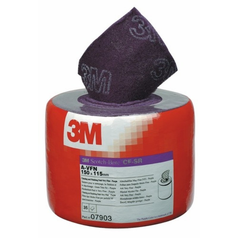 3M 07903 - Rouleau Scotch-Brite violet prédécoupé, grain fin