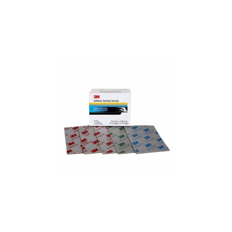 3M 03809 Eponges abrasives grain fin