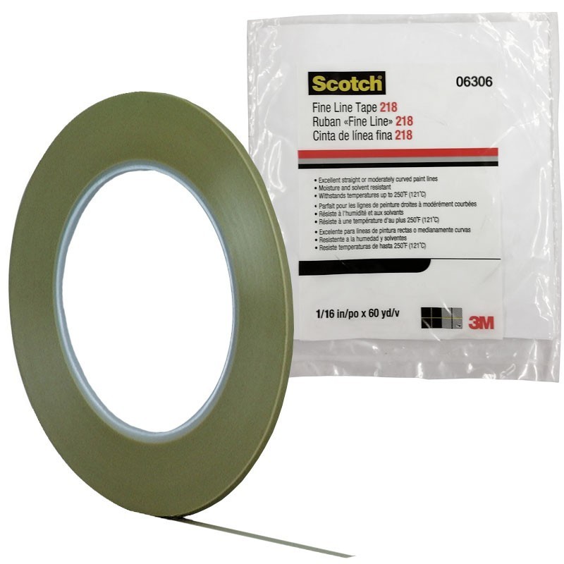 3M 06306 - Ruban ligne fine 1,6 mm x 55 m pour carrosserie