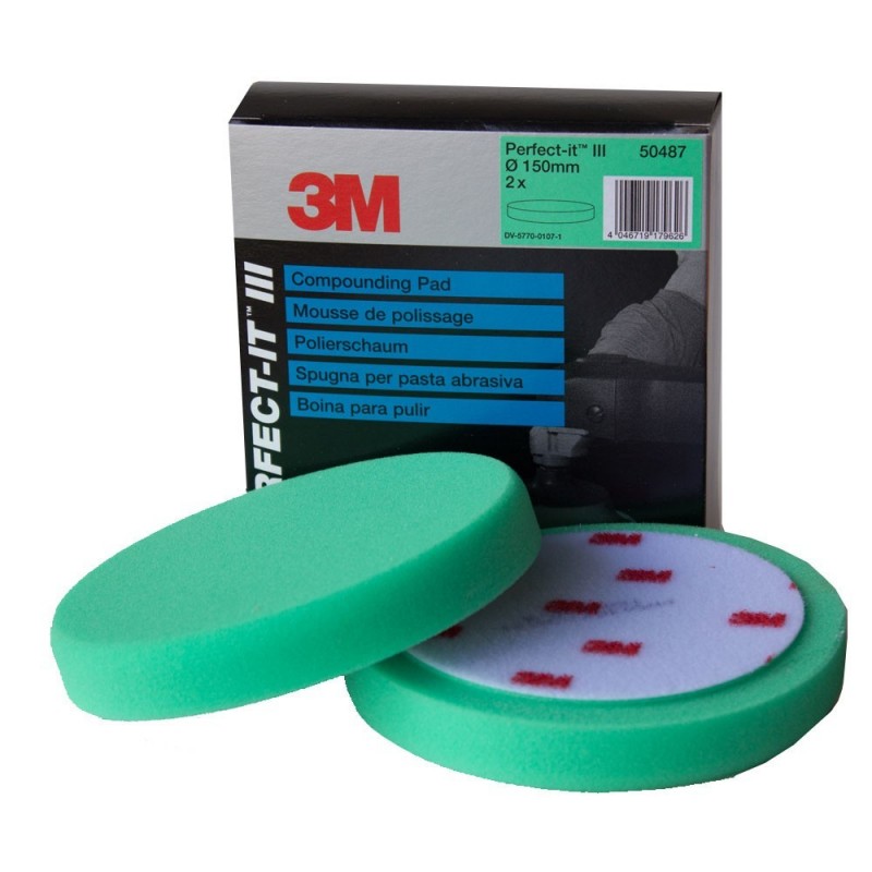 Mousse de polissage 3M 50487 verte diametre 150mm