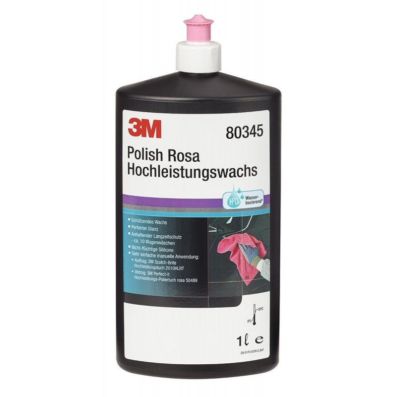 Cire de brillance 3M 80345 pour vehicules d'occasion, flacon 1L