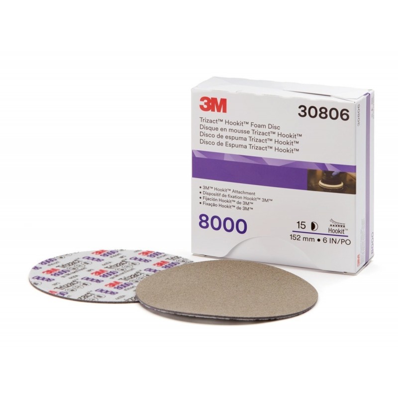 Disque Trizact 3M 30806 grain P8000 - Ø 150 mm pour lustrage carrosserie
