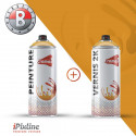 Bombe de peinture 400 ml + bombe de vernis 2K (bi-composant)