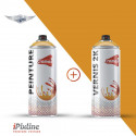Bombe de peinture 400 ml + bombe de vernis 2K (bi-composant)
