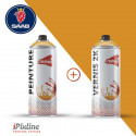 Bombe de peinture 400 ml + bombe de vernis 2K (bi-composant)