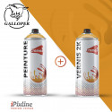 Bombe de peinture 400 ml + bombe de vernis 2K (bi-composant)