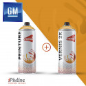 Bombe de peinture 400 ml + bombe de vernis 2K (bi-composant)
