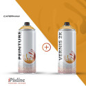 Bombe de peinture 400 ml + bombe de vernis 2K (bi-composant)