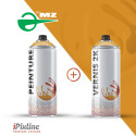 Bombe de peinture 400 ml + bombe de vernis 2K (bi-composant)