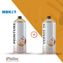 Bombe de peinture 400 ml + bombe de vernis 2K (bi-composant)