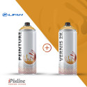 Bombe de peinture 400 ml + bombe de vernis 2K (bi-composant)